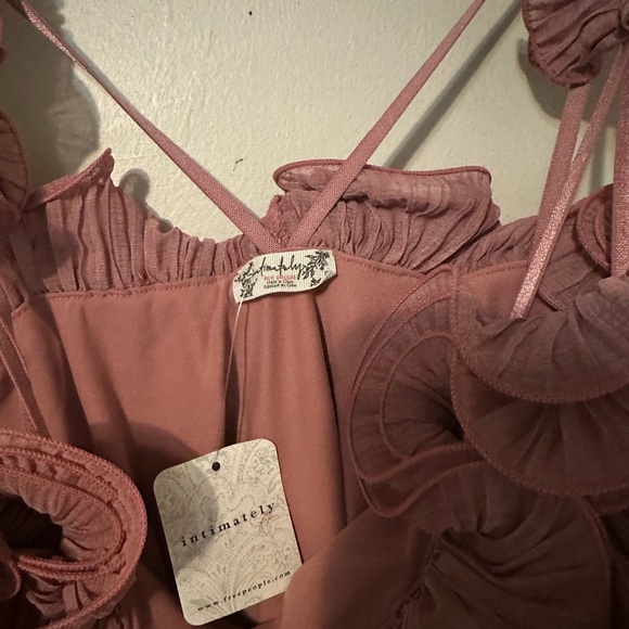 Free People Ruffled Mauve Tank Top - Picture 4 of 5